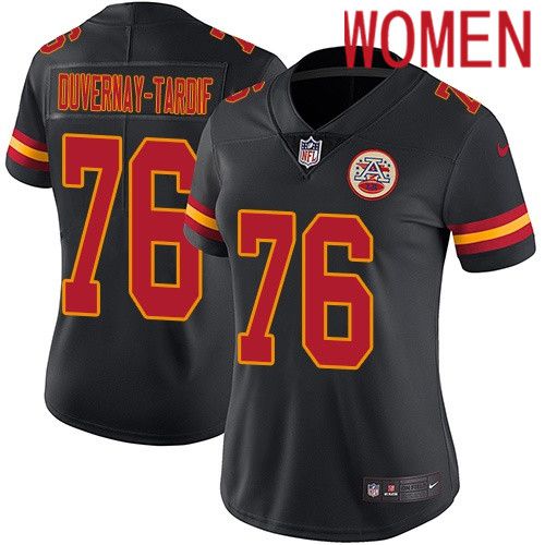 Women Kansas City Chiefs #76 Laurent Duvernay-Tardif Nike Black Vapor Limited NFL Jersey->women nfl jersey->Women Jersey